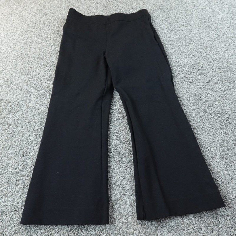 Spanx Pants Womens M Black Pull On Mid Rise Kick Flare Boho Stretch Trouser‎ 70s